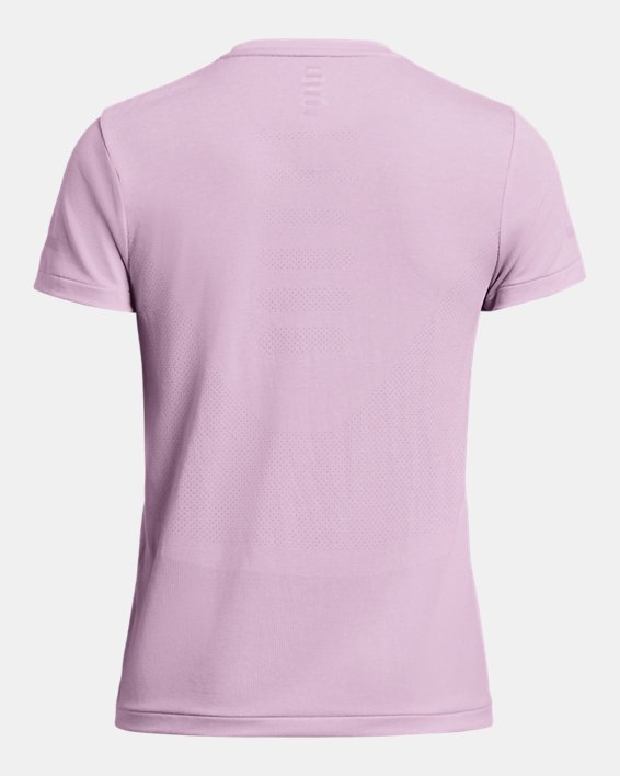 T-shirt à manches courtes UA Seamless Stride pour femme, Purple, pdpMainDesktop image number 4